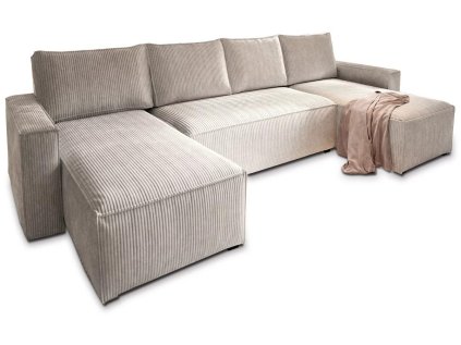 Luxusní krémová sedací souprava do U COSARO 295x140 cm