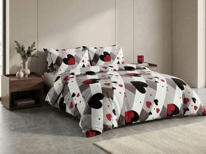 Mikroplüss ágyneműhuzat COLOR HEARTS színes kivitel
