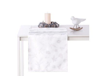 AKCE Stříbrný vánoční běhoun MAGIC NIGHT- různé velikosti II.jakost