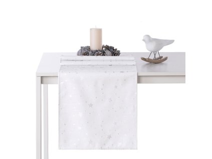 AKCE Stříbrný vánoční běhoun STARDUST- různé velikosti II.jakost