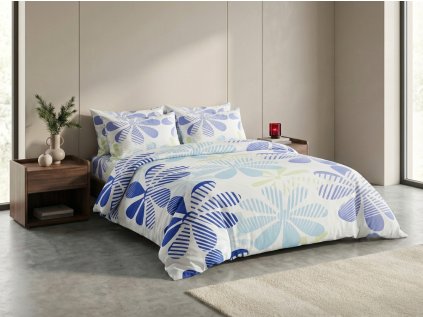 Bavlněné povlečení RENCON barevné s moderním květinovým vzorem