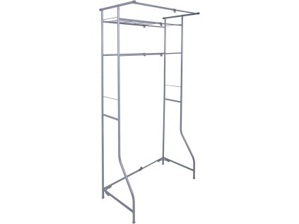 Kovový koupelnový regál nad pračku FIXANO 170x60‑90 cm šedá – praktické úložiště