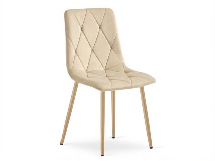 Čalouněná sametová židle LIBRA BUTTER CREAM pro elegantní interiér