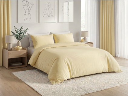 Pamut ágynemű CALMORA világossárga