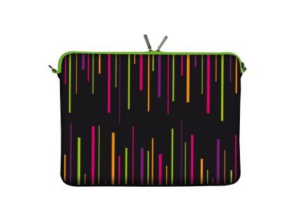 Obal na notebook 15.6" COLOURS černý s barevnými vertikálními pruhy