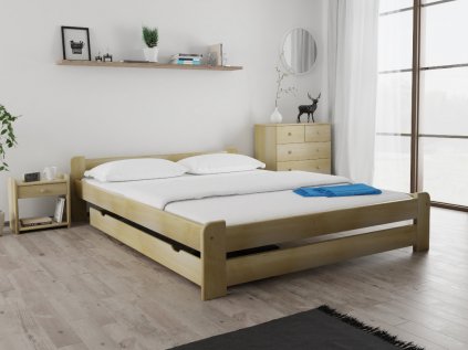 Postel Emily 140 x 200 cm, borovice (Ágyrács Ágyrács nélkül, Matrac Matrac nélkül)