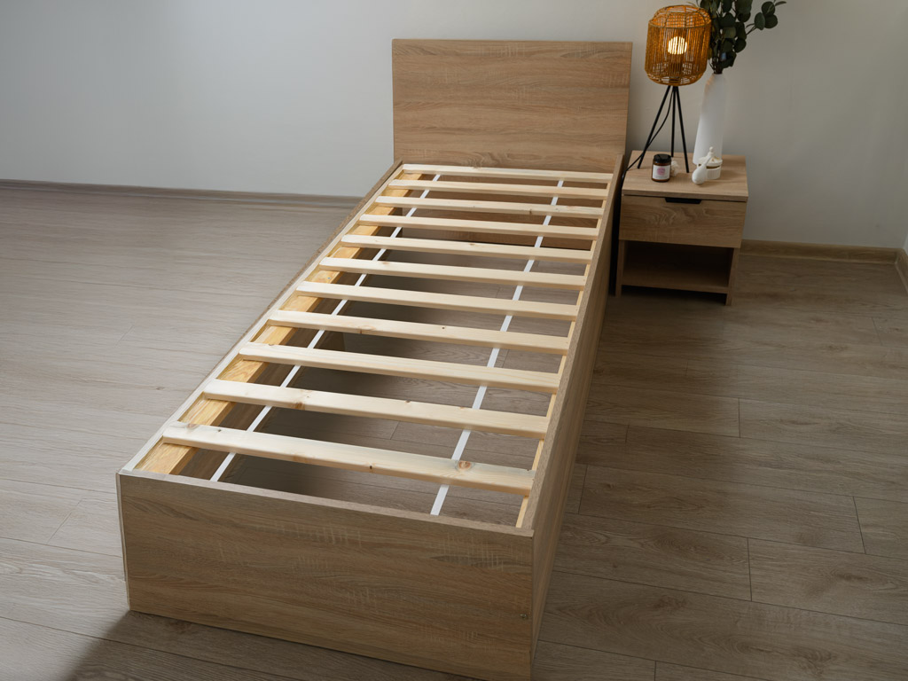 Léces ágyrács textillel 80x200 cm