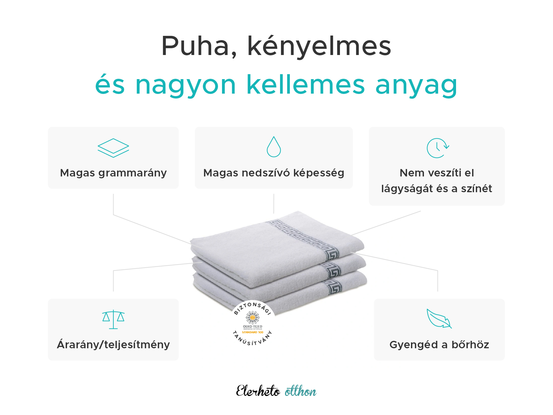 GREEK fehér törülköző