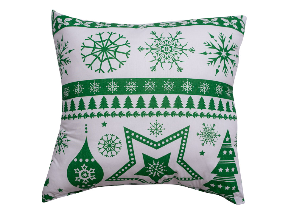 Karácsonyi zöld díszpárna