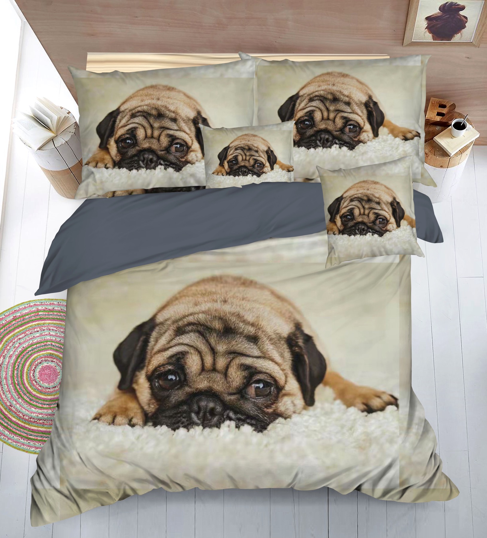 3D 7 részes ágyneműhuzat kutyus