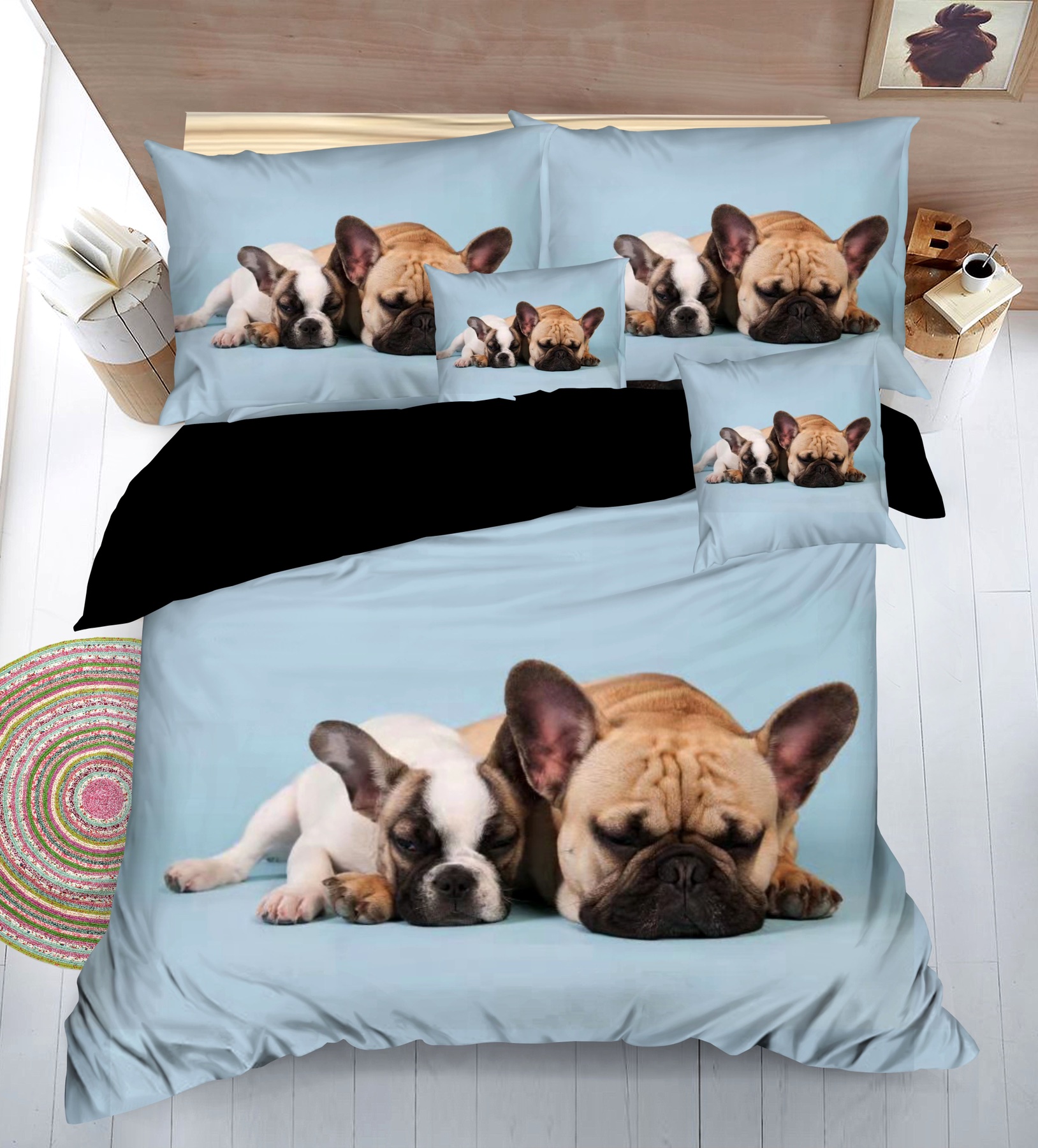 3D 7 részes ágyneműhuzat bulldog