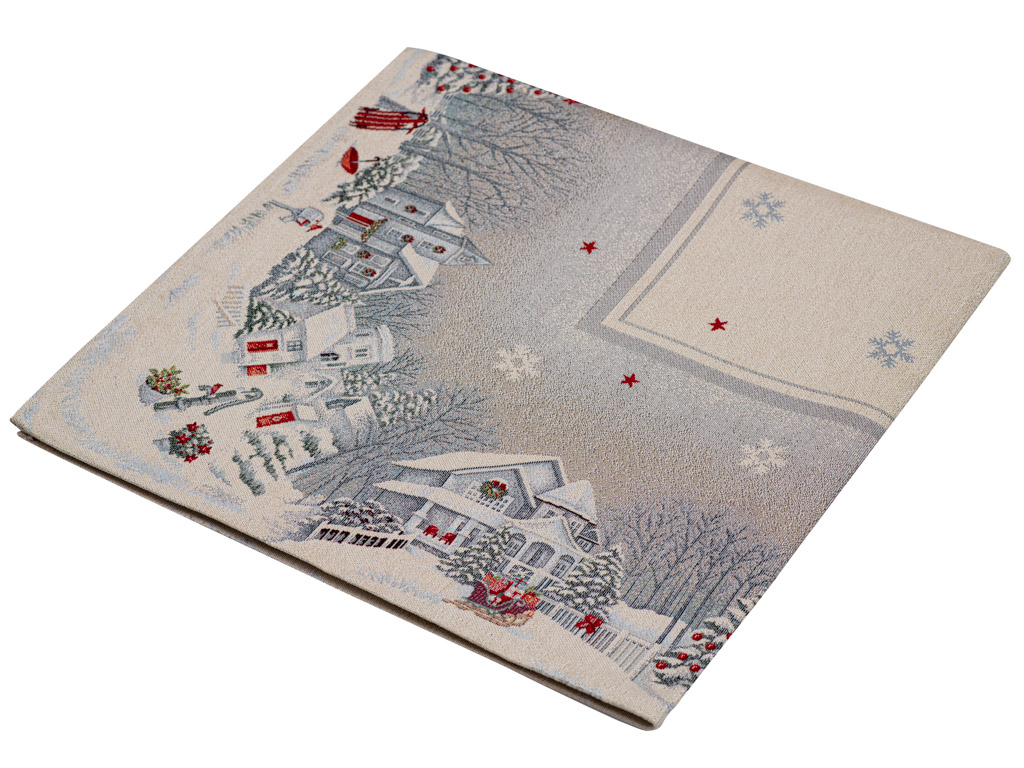 Karácsonyi terítő 90x90 cm Havas fenyő