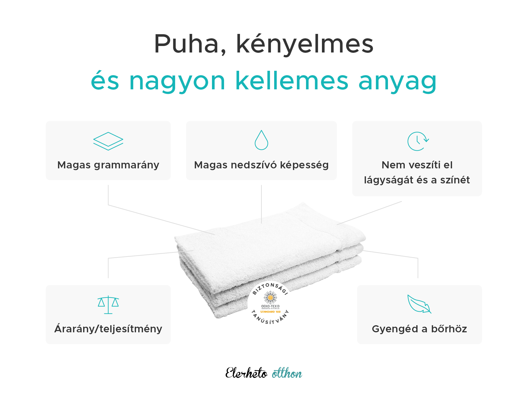 Classic fehér törölköző 30x30 cm