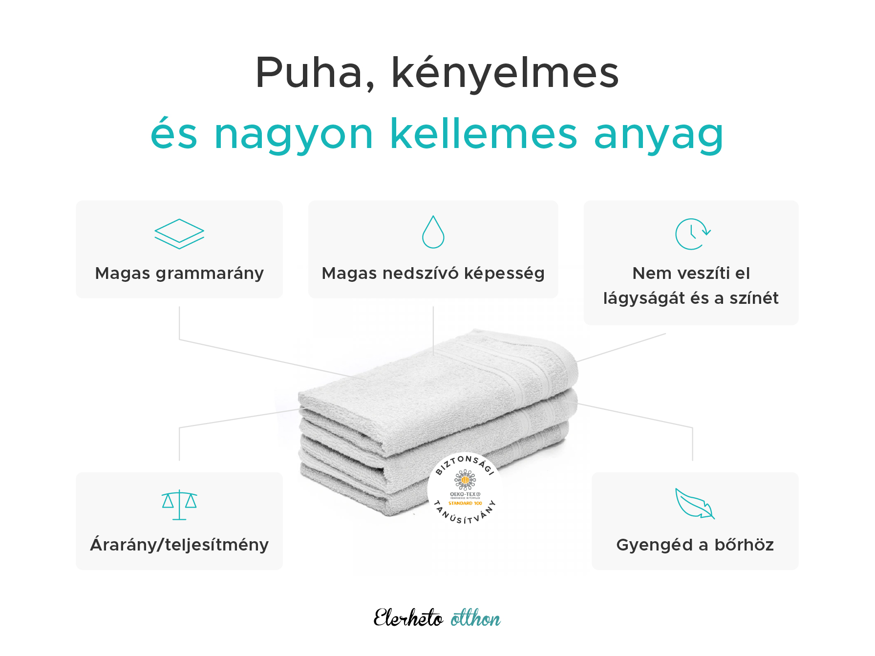 Bella fehér gyerek törölköző 30x50 cm