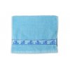 Ručník dětský 30 x 50 cm dětské motivy obrázky výšivka bavlněný modrý moře loďka loď