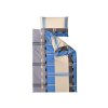 Modré kostkované povlečení DANIELA s béžovými a hnědými detaily