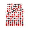 44820 1 povleceni z mikrovlakna red and black hearts bile