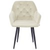 50032 3 kremove sametove jidelni kreslo argento