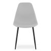 Stylová jídelní židle OSAKA světle šedá s černou podnoží