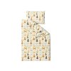 Krémové bavlněné povlečení COLORED CATS PURE s barevnými kočkami