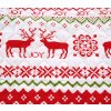 Bílý přehoz na postel CHRISTMAS JOY (Méret 220 x 240 cm)