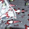 Tmavě šedá vánoční mikroplyšová deka CANDY CANE (Méret 160 x 200 cm)
