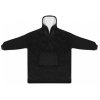 53120 sametova deka s rukavy a kapuci velvet snuggie cerna