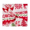 53318 2 2x povleceni mikroplys christmas joy bile prosteradlo mikroplys soft 180x200 cm bile