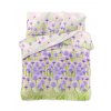 3D Povlečení PURPLE FLOWERS zelené (Ágyneműhuzat mérete 70 x 80 cm | 140 x 200 cm)