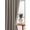 53999 7 2x svetle sedy zatemnovaci zaves velvet s kovovymi krouzky 135x250 cm