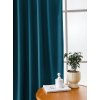 54050 4 2x tyrkysovy zatemnovaci zaves velvet s kovovymi krouzky 135x250 cm