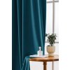54050 10 2x tyrkysovy zatemnovaci zaves velvet s kovovymi krouzky 135x250 cm