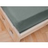 Jersey szürke zöld lepedő gyermekágyhoz 70 x 140 cm