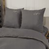 SOPHAE sötétszürke mikroszálas ágyneműhuzat hímzett