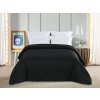 Černý přehoz na postel se vzorem LEAVES (Méret 170 x 210 cm)