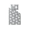 Moderní šedé povlečení DANDELION z bavlny s pampeliškami