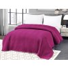 Fialový sametový přehoz na postel se vzorem ARROW VELVET (Méret 200 x 220 cm)