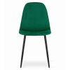 COMO sötétzöld bársony étkezőszék fekete lábakkal
