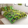 Bavlněné povlečení ARTEMIS zelené z 100% bavlny s motivem psů