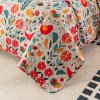 Designový přehoz na postel RETRO PTÁČEK barevný s ptáčky a květinami