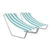 Sada 2 ks skládacích plážových lehátek SAND, tyrkysové pruhy
