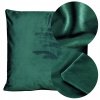 VELVET sötétzöld dekoratív párnahuzat 40x40 cm