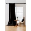 VELVET fekete sötétítő függöny 140x250 cm (2 db), fém karikákkal
