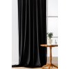 VELVET fekete sötétítő függöny 140x250 cm (2 db), fém karikákkal