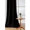 VELVET fekete sötétítő függöny 140x250 cm (2 db), fém karikákkal