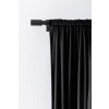 VELVET fekete sötétítő függöny 140x250 cm (2 db), fém karikákkal