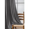VELVET világosszürke sötétítő függöny 140x250 cm (2 db), fém karikákkal