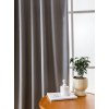 VELVET világosszürke sötétítő függöny 140x250 cm (2 db), fém karikákkal