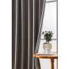 VELVET világosszürke sötétítő függöny 140x250 cm (2 db), rojtos szalaggal