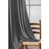 VELVET világosszürke sötétítő függöny 140x250 cm (2 db), rojtos szalaggal